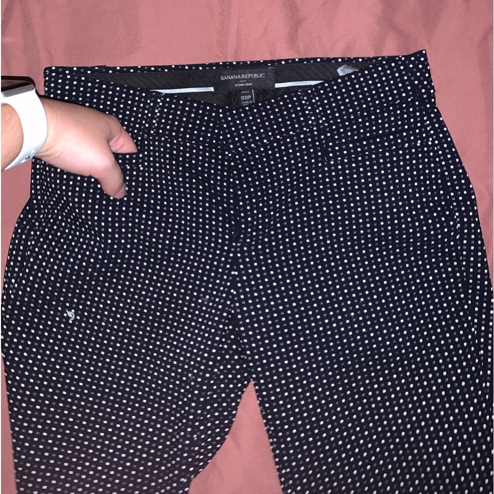 Banana Republic navy/white dots pants